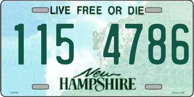 NH license plate 1154786
