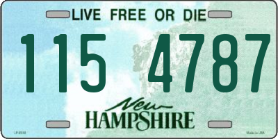 NH license plate 1154787