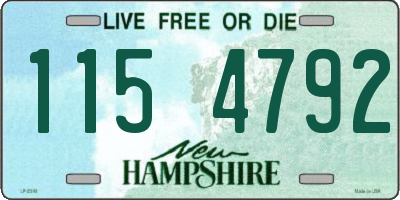NH license plate 1154792