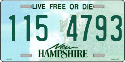 NH license plate 1154793
