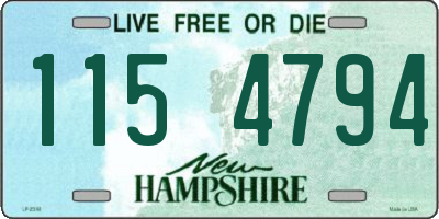 NH license plate 1154794