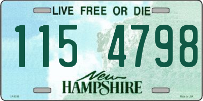 NH license plate 1154798