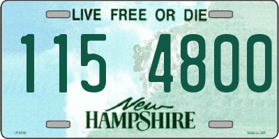 NH license plate 1154800