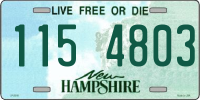 NH license plate 1154803