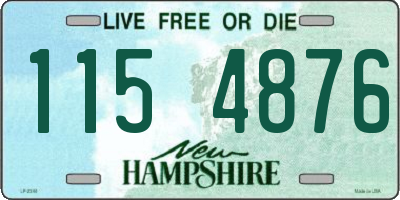 NH license plate 1154876