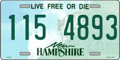 NH license plate 1154893
