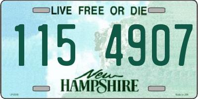 NH license plate 1154907