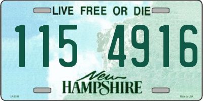 NH license plate 1154916