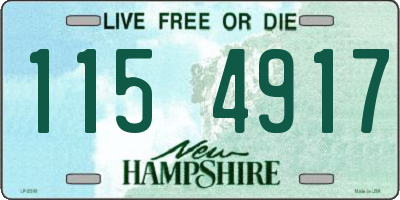 NH license plate 1154917