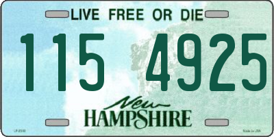 NH license plate 1154925