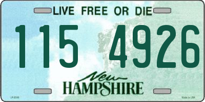 NH license plate 1154926