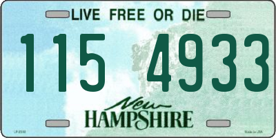 NH license plate 1154933