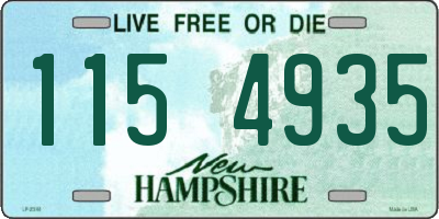 NH license plate 1154935