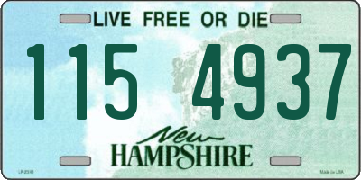 NH license plate 1154937