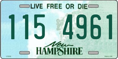 NH license plate 1154961