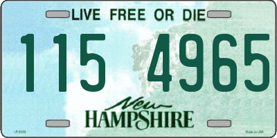NH license plate 1154965