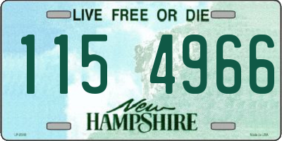 NH license plate 1154966