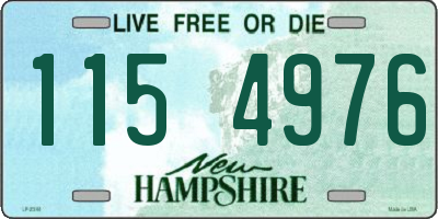 NH license plate 1154976