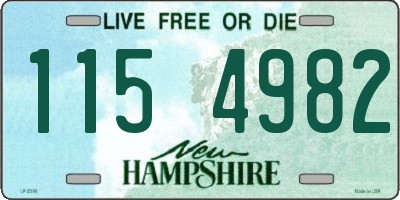 NH license plate 1154982
