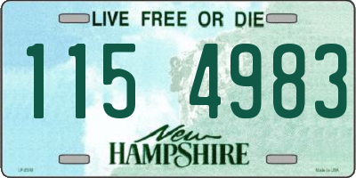 NH license plate 1154983
