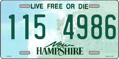 NH license plate 1154986