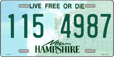 NH license plate 1154987