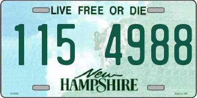 NH license plate 1154988