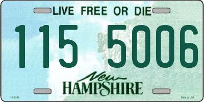 NH license plate 1155006
