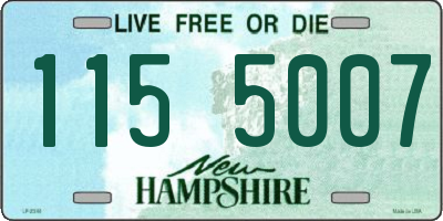 NH license plate 1155007