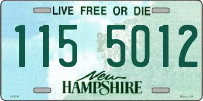 NH license plate 1155012