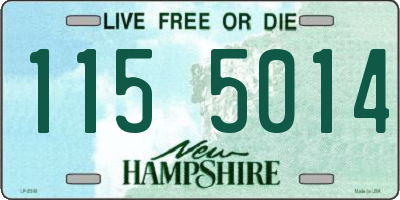 NH license plate 1155014