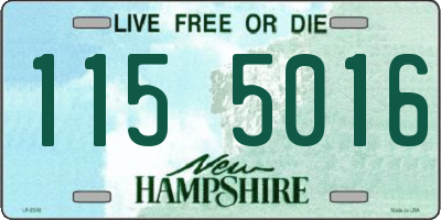 NH license plate 1155016
