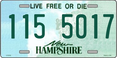 NH license plate 1155017