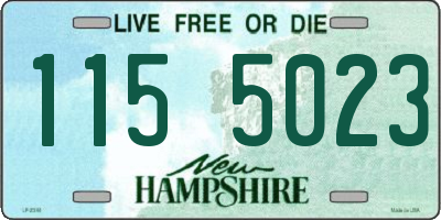 NH license plate 1155023