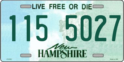 NH license plate 1155027
