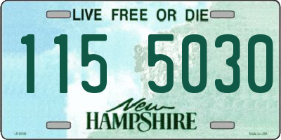 NH license plate 1155030