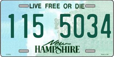 NH license plate 1155034
