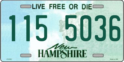 NH license plate 1155036