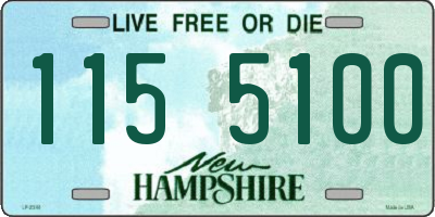 NH license plate 1155100