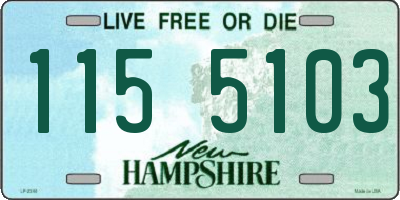 NH license plate 1155103