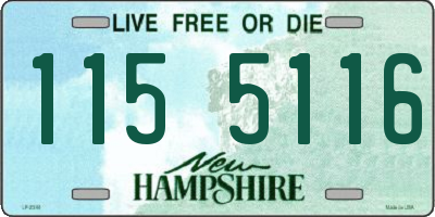 NH license plate 1155116