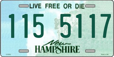 NH license plate 1155117