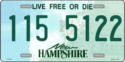 NH license plate 1155122