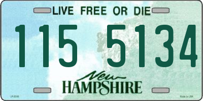 NH license plate 1155134