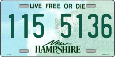 NH license plate 1155136