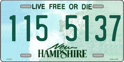 NH license plate 1155137