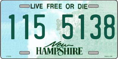 NH license plate 1155138