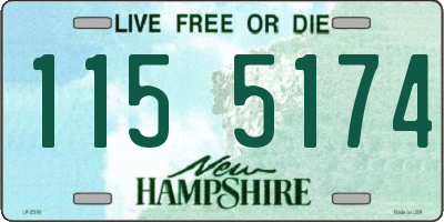 NH license plate 1155174