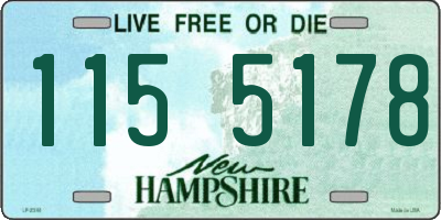 NH license plate 1155178