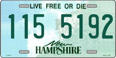 NH license plate 1155192